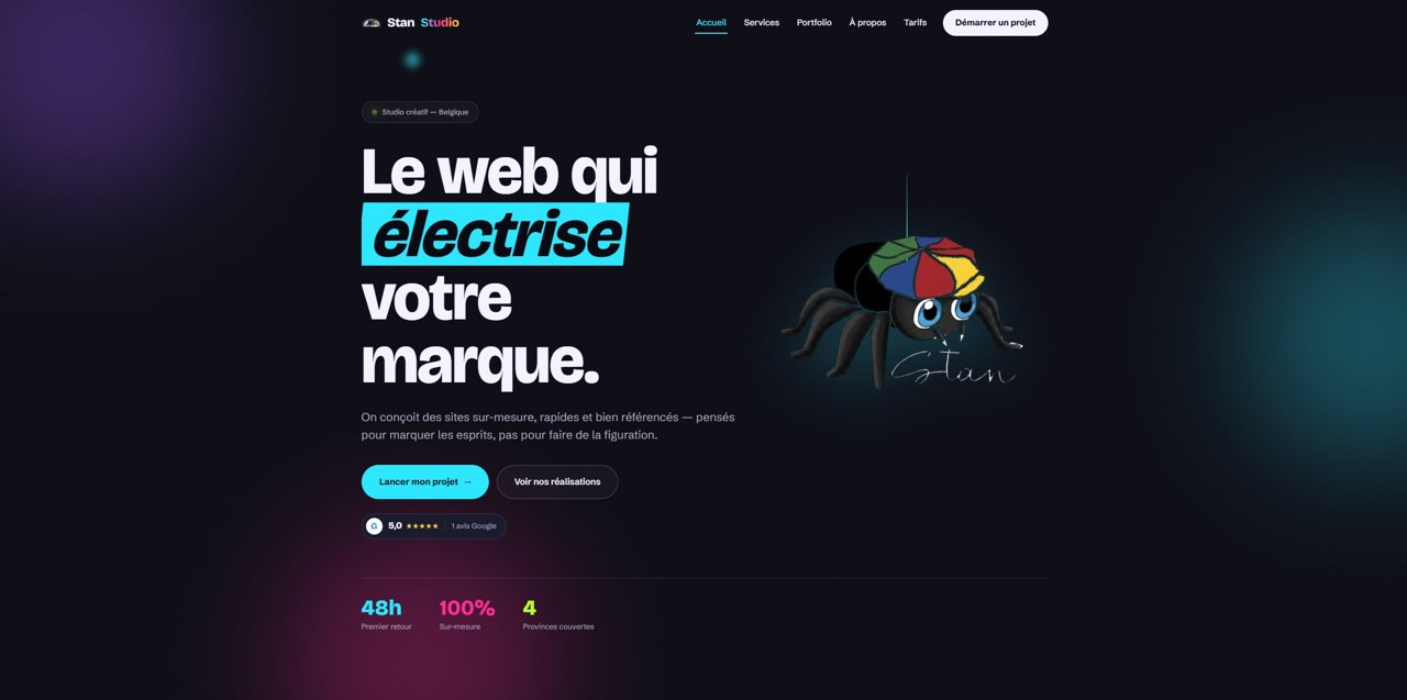 Aperçu du site web Stan Studio